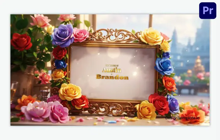 Elegant Blossom Wedding Invitation 3D Slideshow